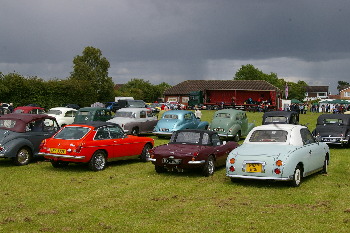 rows of cars