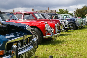 rows of cars