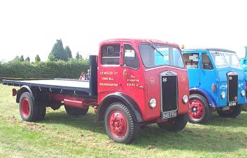 A pair of albions - the blue one is a 1953 Chieftain - not sure about the red one!